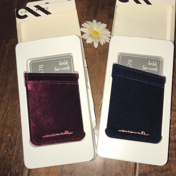 CM Navy Velvet Pocket Wallet Case - Picture 3 of 5